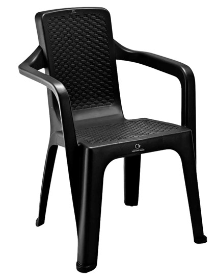 SILLA ETERNA CON BRAZOS COLOR NEGRO USO RUDO PESO 115 KG ON APOYABRAZOS